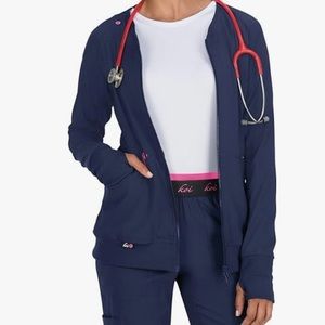 KOI Lite Women's Clarity Zip Front Solid Scrub Jacket LE